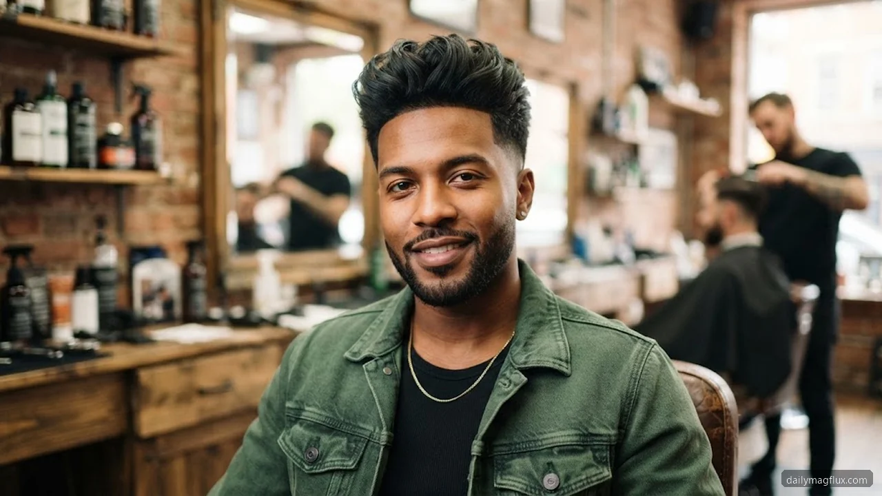 Classic Blowout - Mid Taper Fade Blowout hair visualizer
