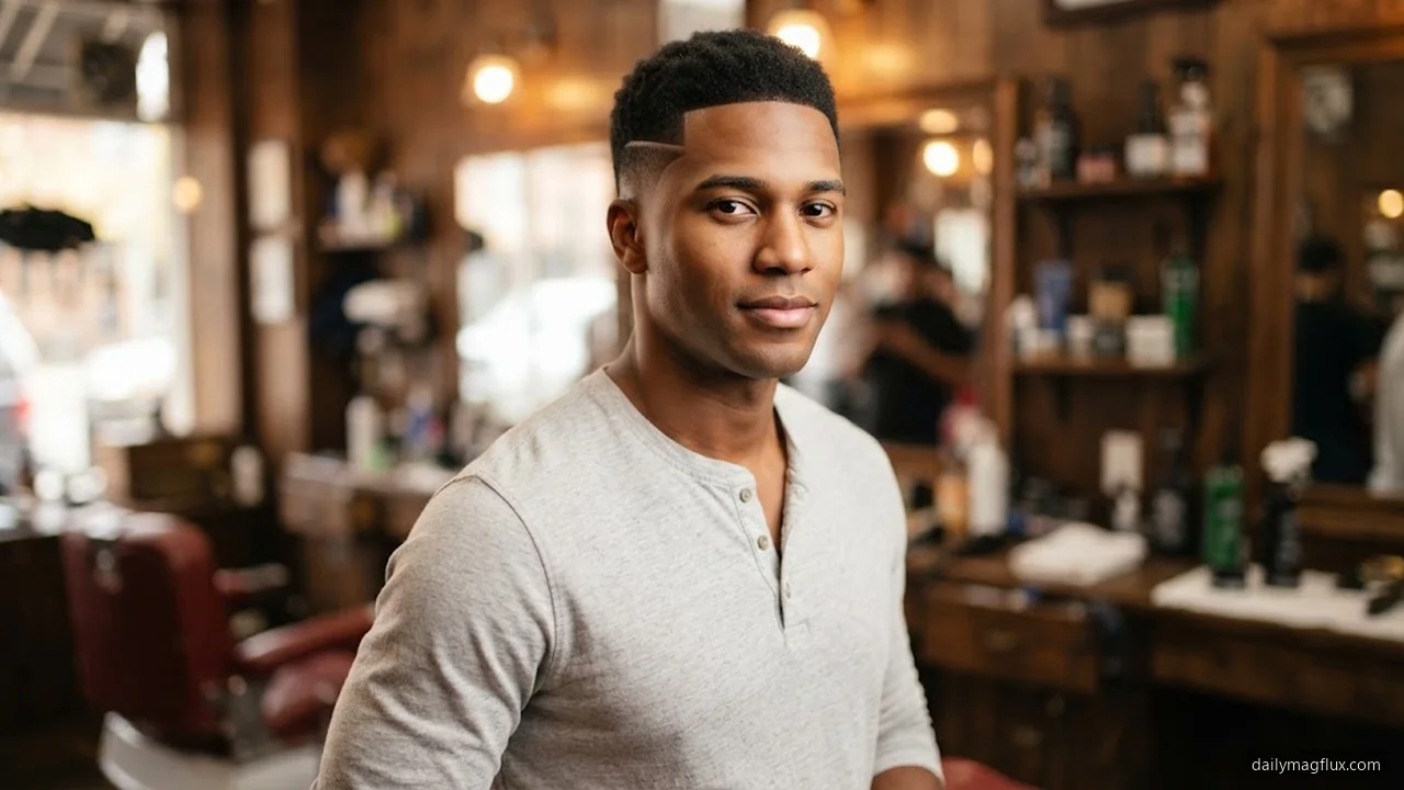 Classic Line Designs - Mid Taper Fade with Design Ideas hair visualizer