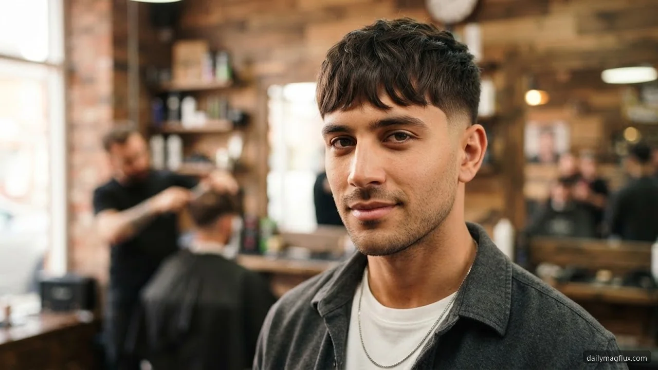 Overview of the Low Taper Fade with Textured Fringe - Low Taper Fade Textured Fringe hair visualizer