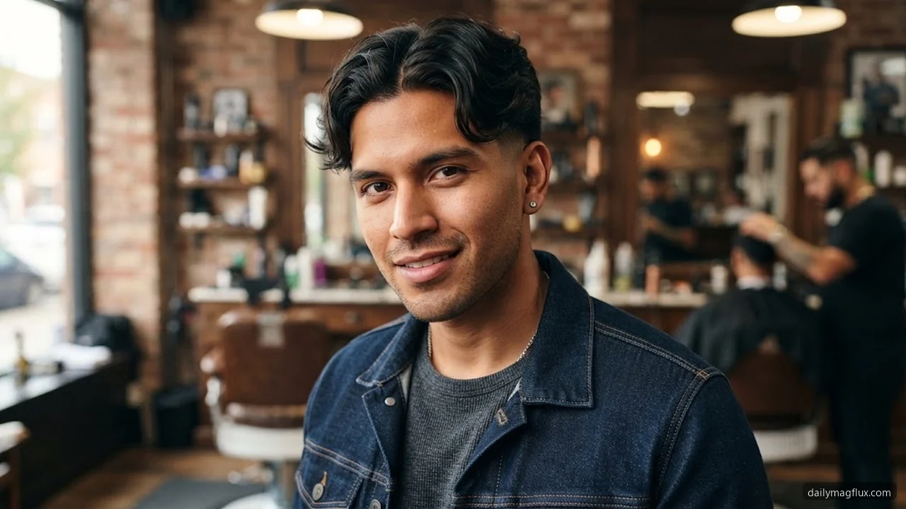 Benefits of This Tapered Middle Part - Low Taper Fade Middle Part hair visualizer