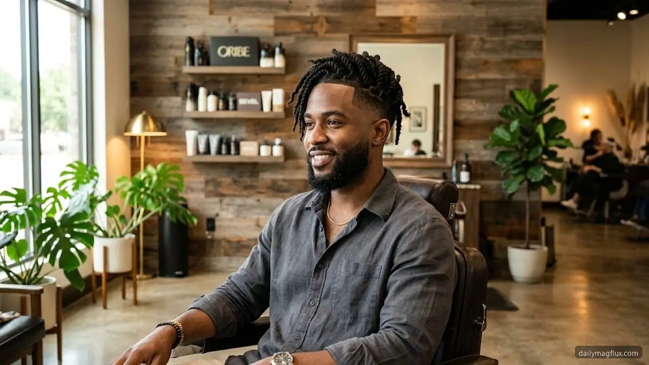 Twisted Locs with Low Taper Fade - Low Taper Fade Curly Hair hair visualizer