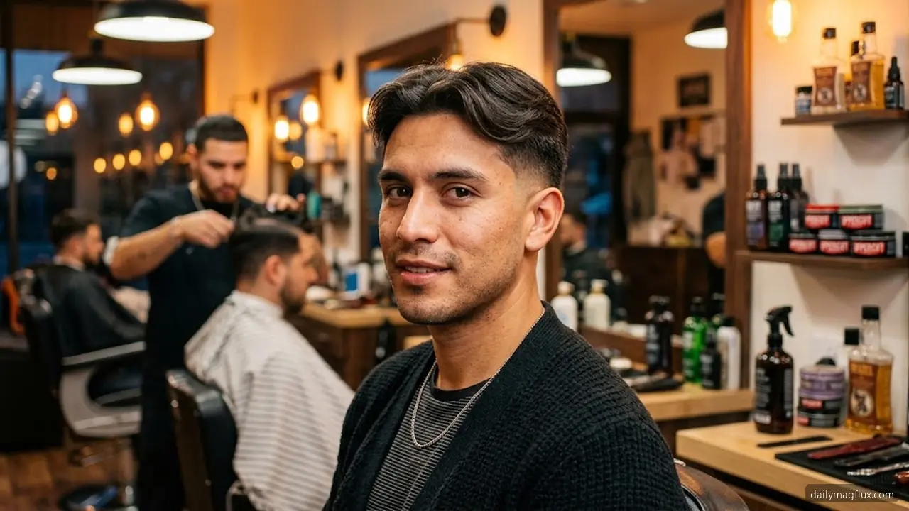 Thin Hair Taper with Middle Part - Low Taper Fade Middle Part hair visualizer