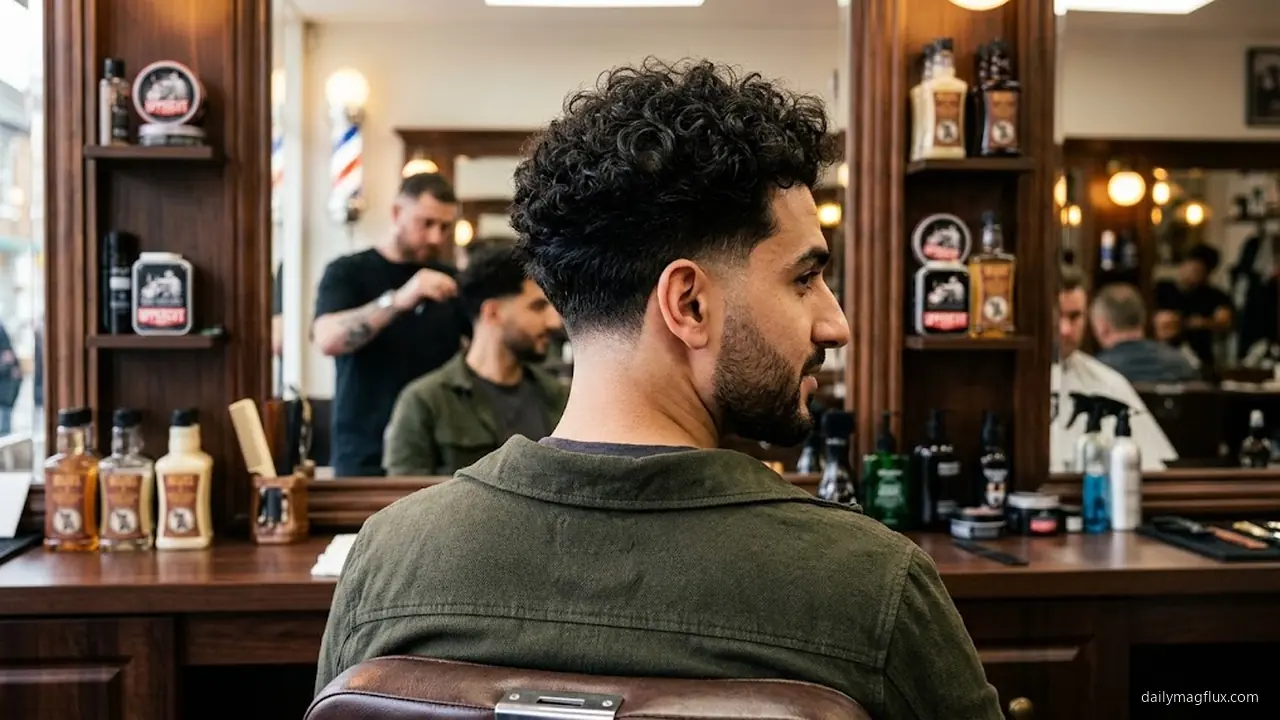 Curly Top Taper - Mid Taper Fade Black Male hair visualizer