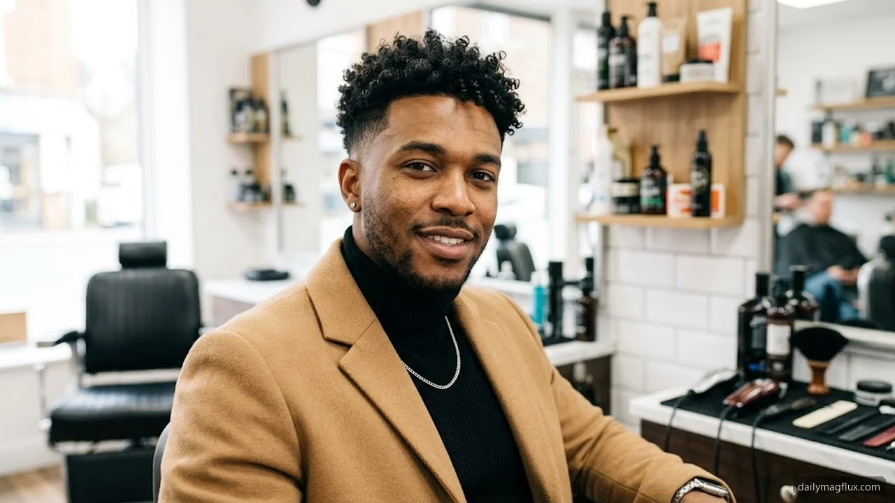 Curls with Low Taper - Low Taper Fade Haircut for Black Men hair visualizer