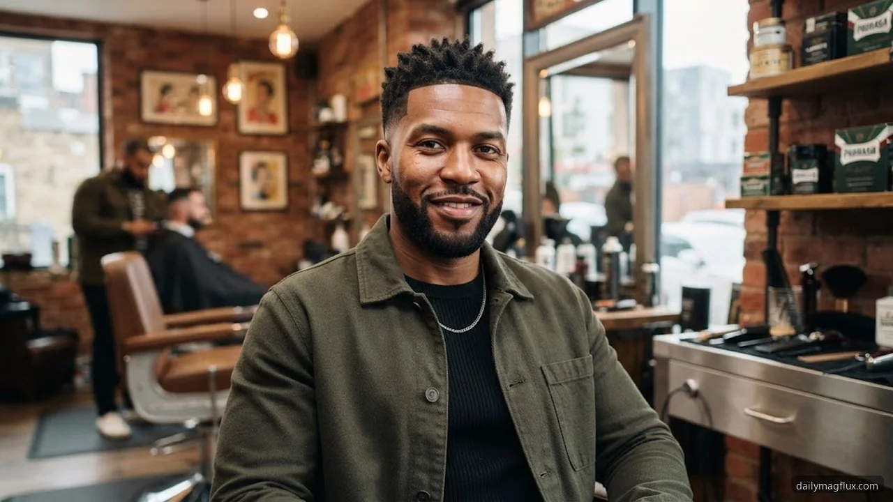 Style 6: Taper Low Burst Fade with Beard - Taper Low Burst Fade hair visualizer