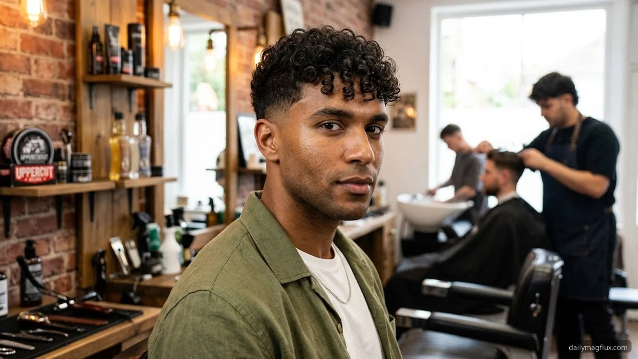 Curly Fringe Taper - Low Taper Fade Curly Hair hair visualizer