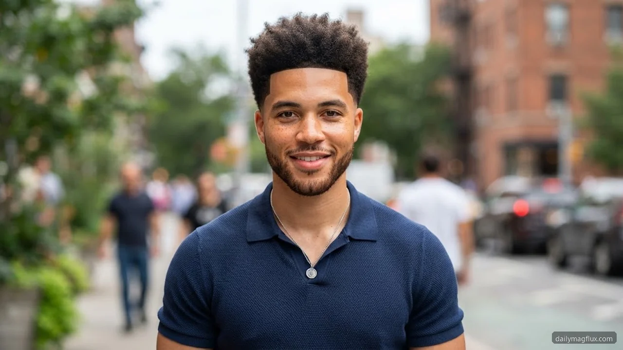 Afro Taper with Shape-Up - Mid Taper Fade Black Male hair visualizer