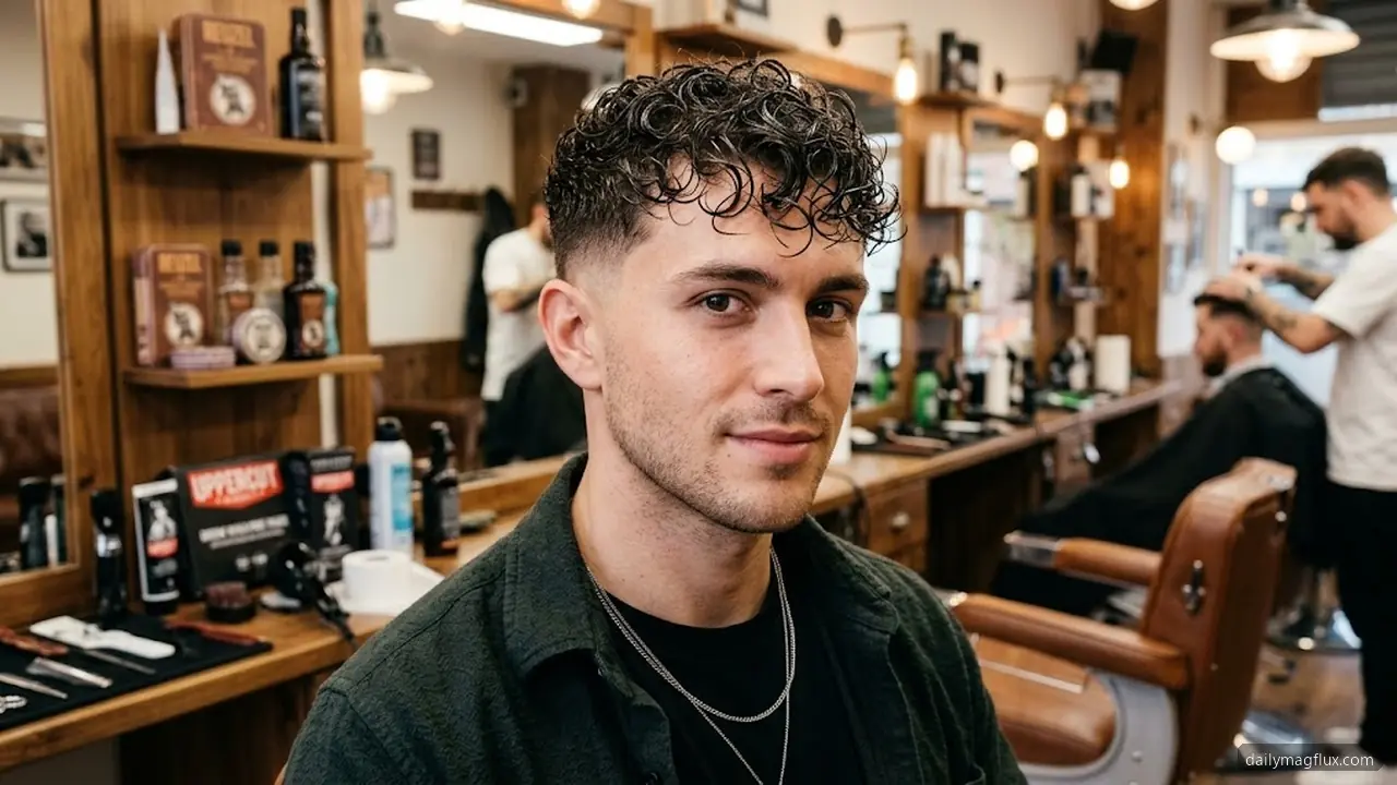 Wet Look Curly Fade - Low Taper Fade Curly Hair hair visualizer