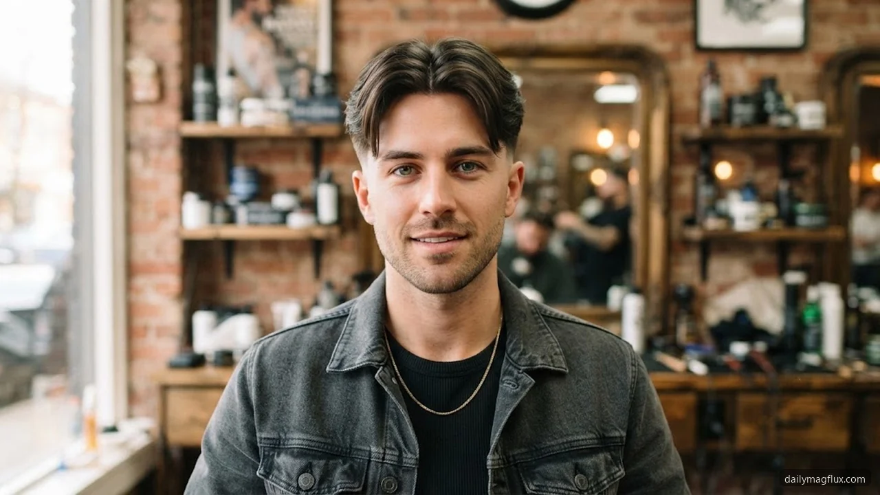 Fine Hair - Mid Taper Fade Middle Part Styles hair visualizer