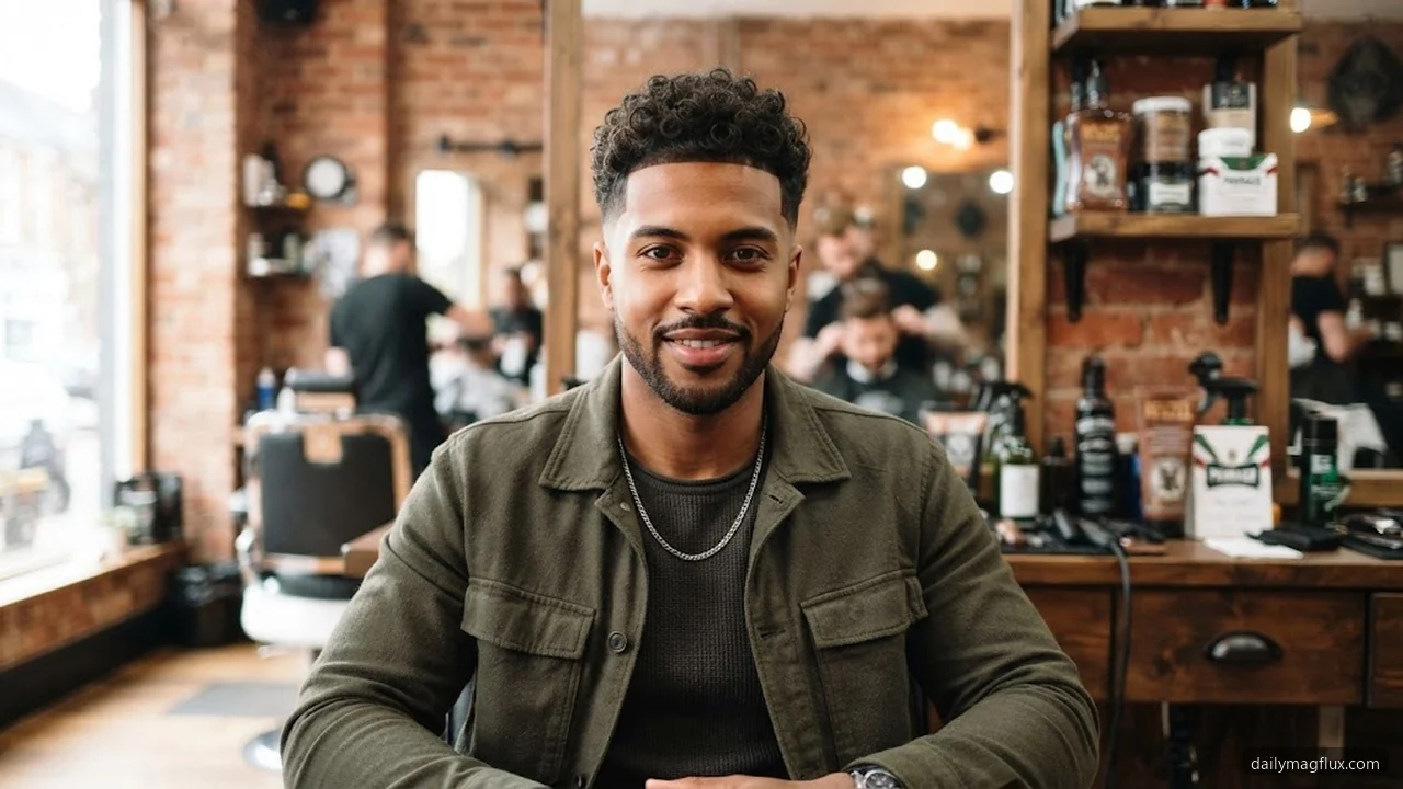 Drop Fade Curly Top - Mid Taper Fade Curly Hair hair visualizer