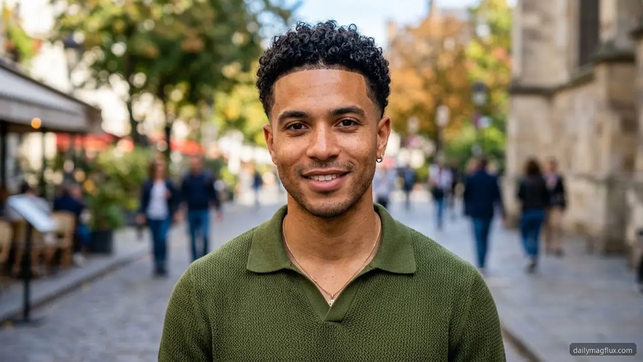 Curly Hair - Mid Taper Fade Black Male hair visualizer