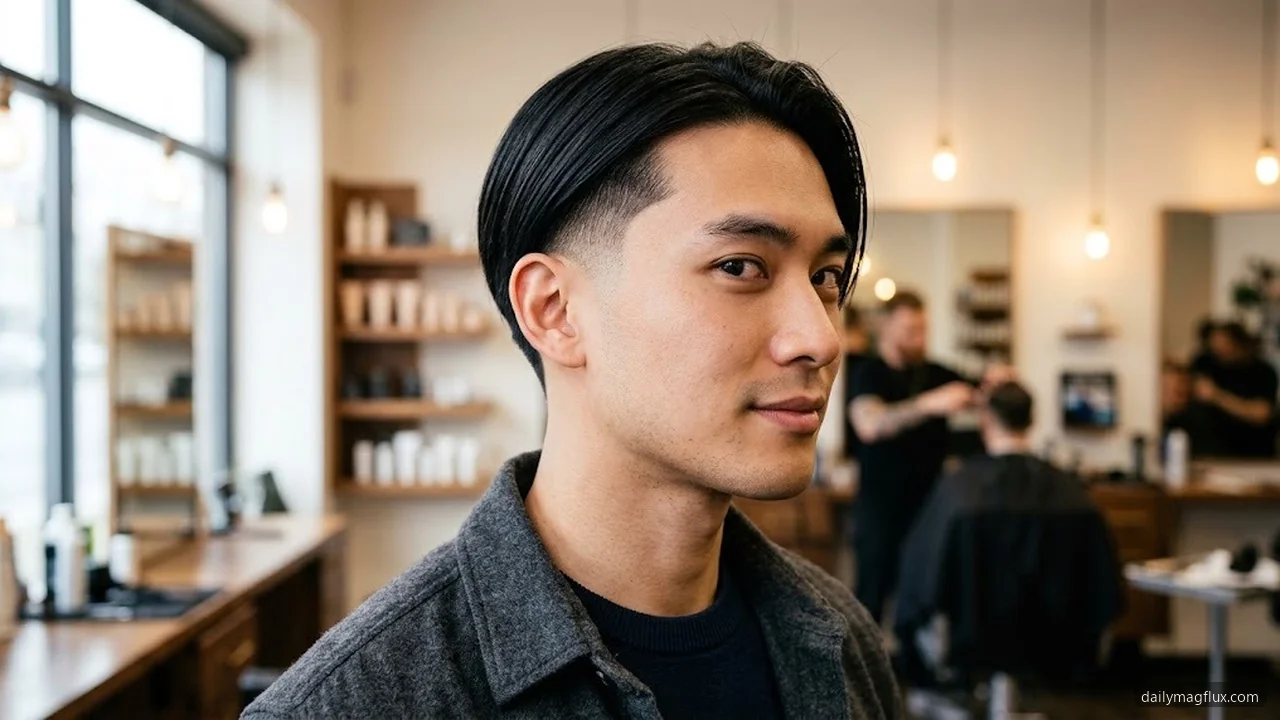 Asian Straight Hair Taper - Mid Taper Fade Straight Hair hair visualizer
