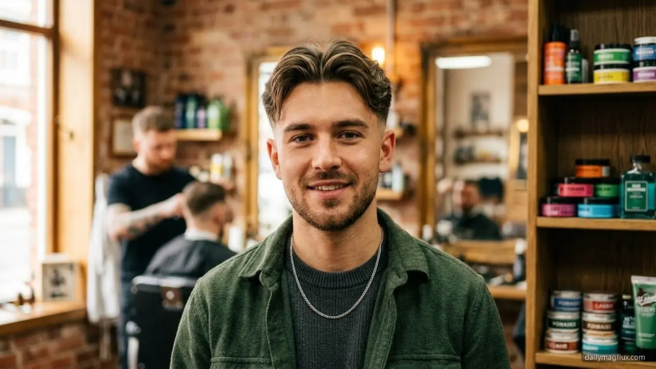 Oval Face - Mid Taper Fade Middle Part Styles hair visualizer