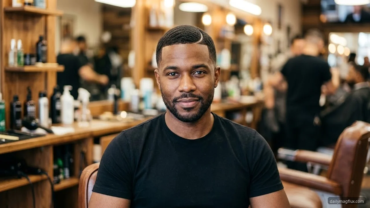 Professional Men - Mid Taper Fade with Design Ideas hair visualizer