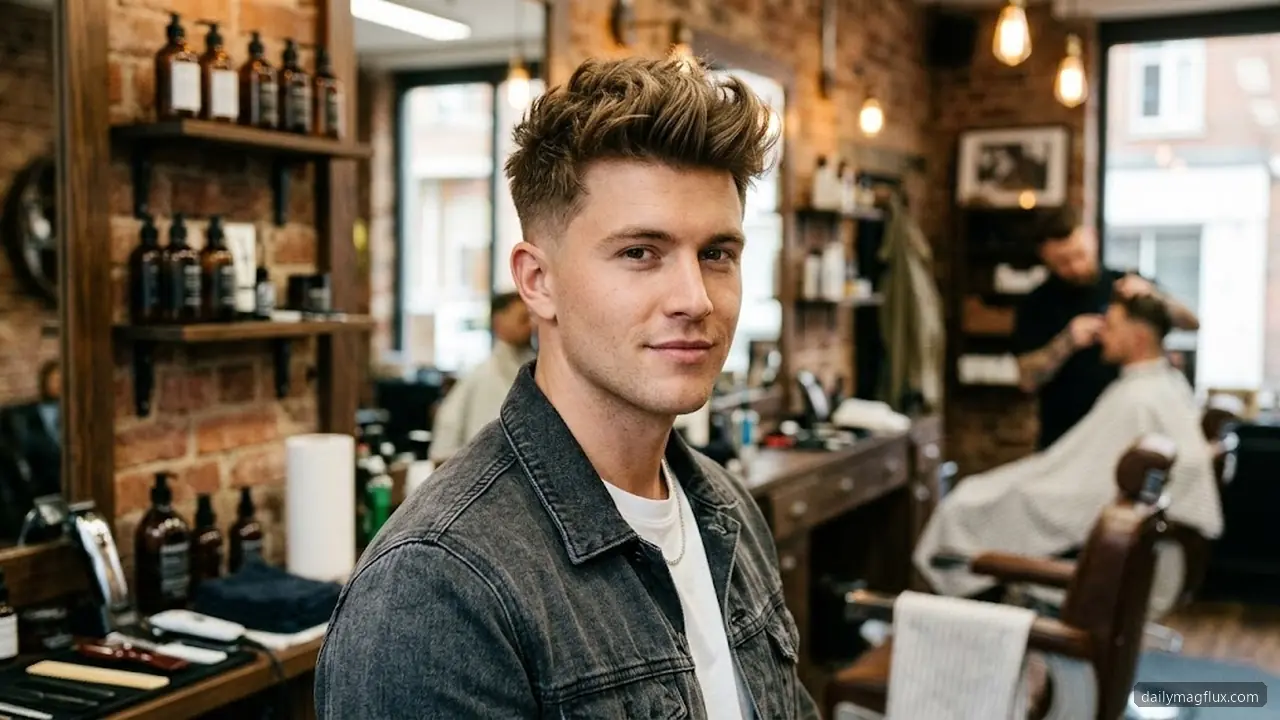 Messy Taper-Fade Quiff - Textured Quiff Hairstyle hair visualizer