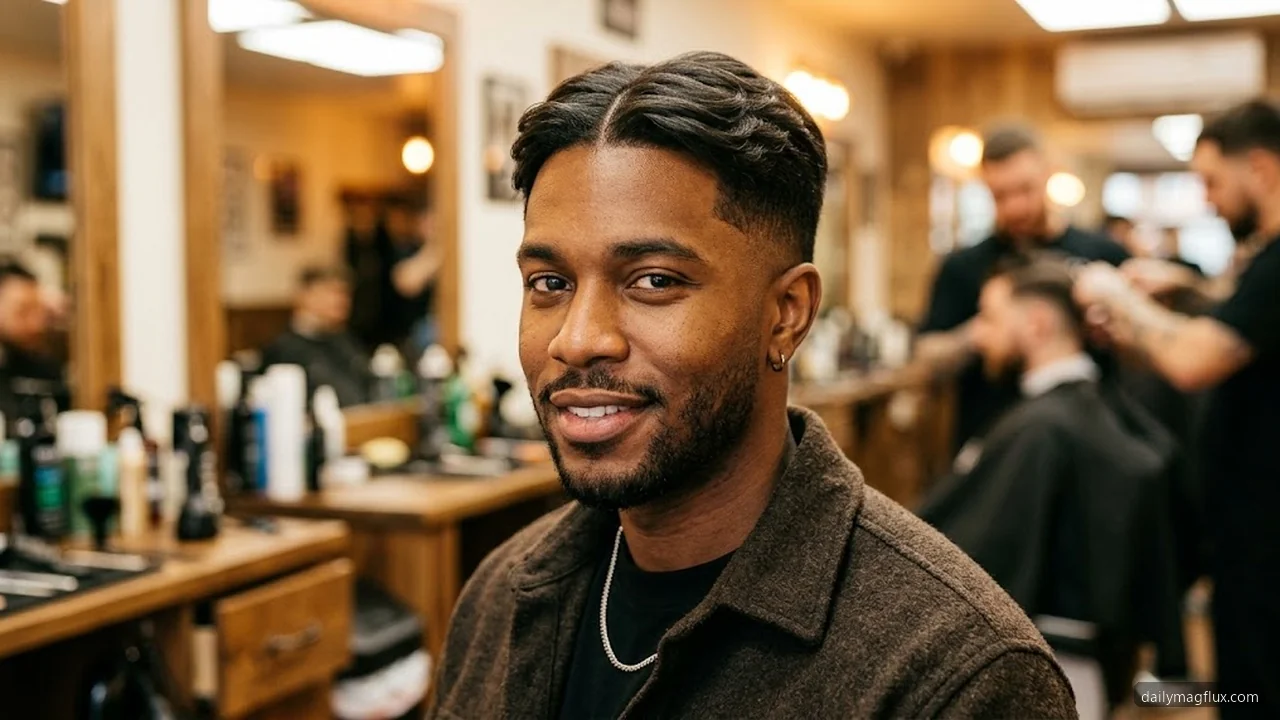 Layered Taper with Middle Part - Low Taper Fade Middle Part hair visualizer