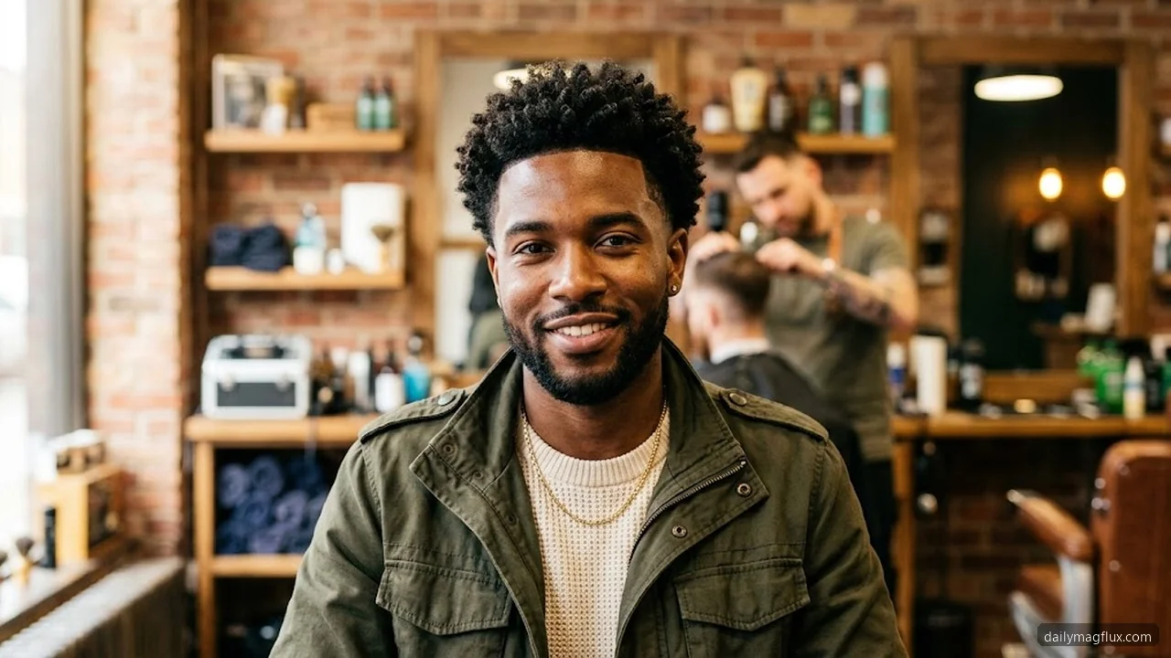 Coily and Afro-Textured Hair - Mid Taper Fade Short Hair Styles for Men hair visualizer