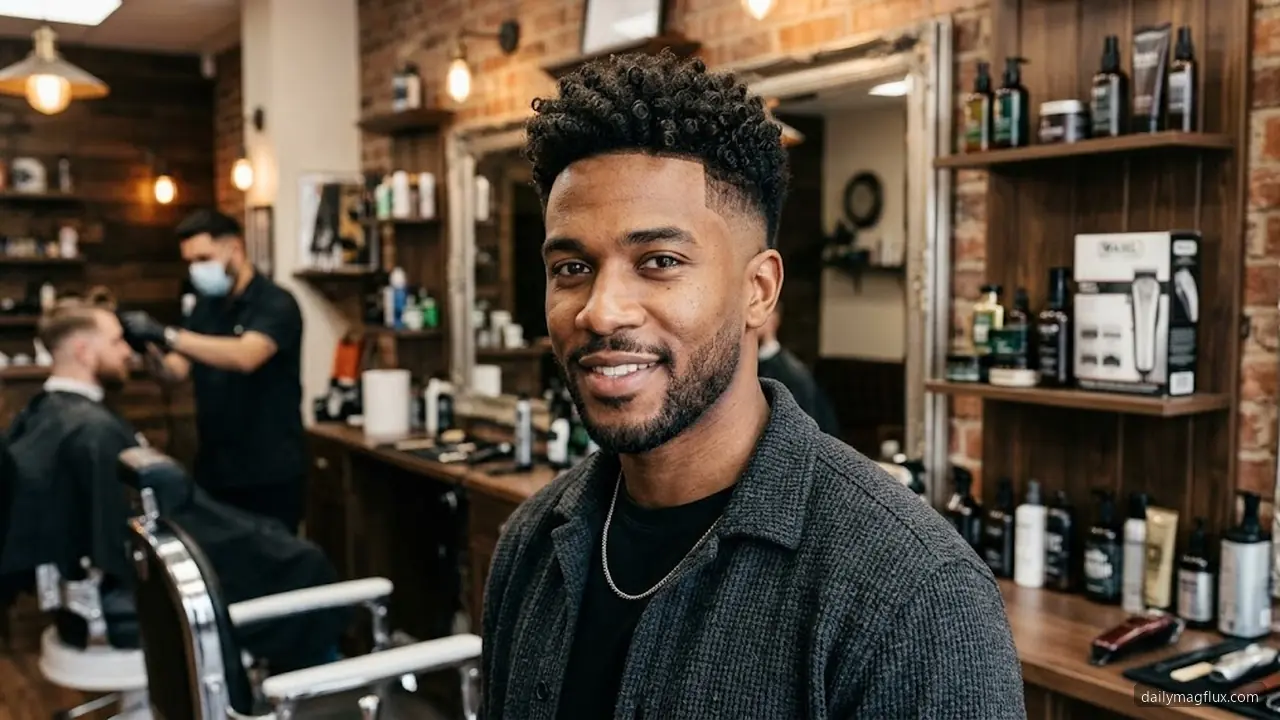 Curly Undercut Fade - Low Taper Fade Curly Hair hair visualizer