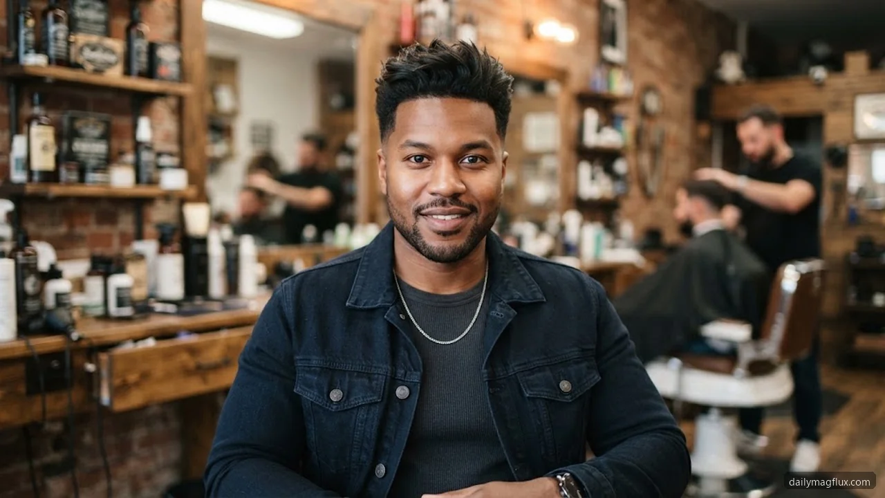Round Face - Mid Taper Fade Blowout hair visualizer