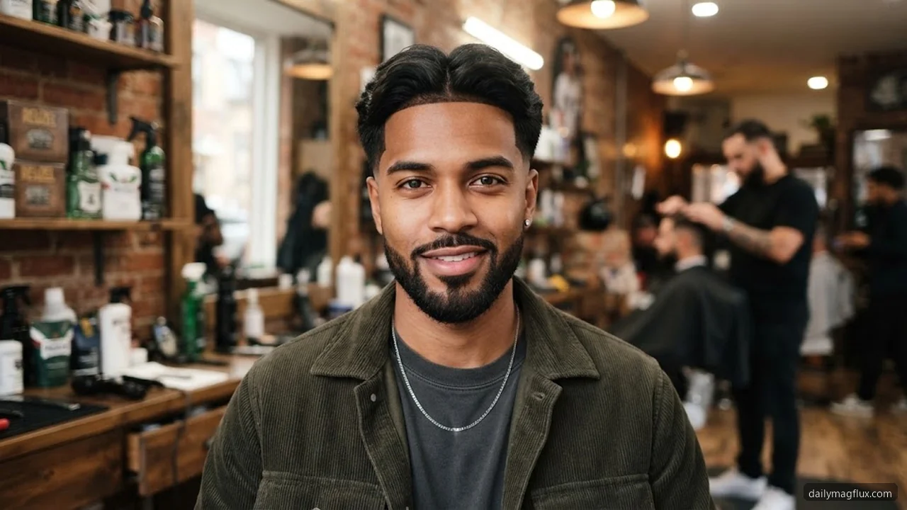 Square Face - Mid Taper Fade Middle Part Styles hair visualizer