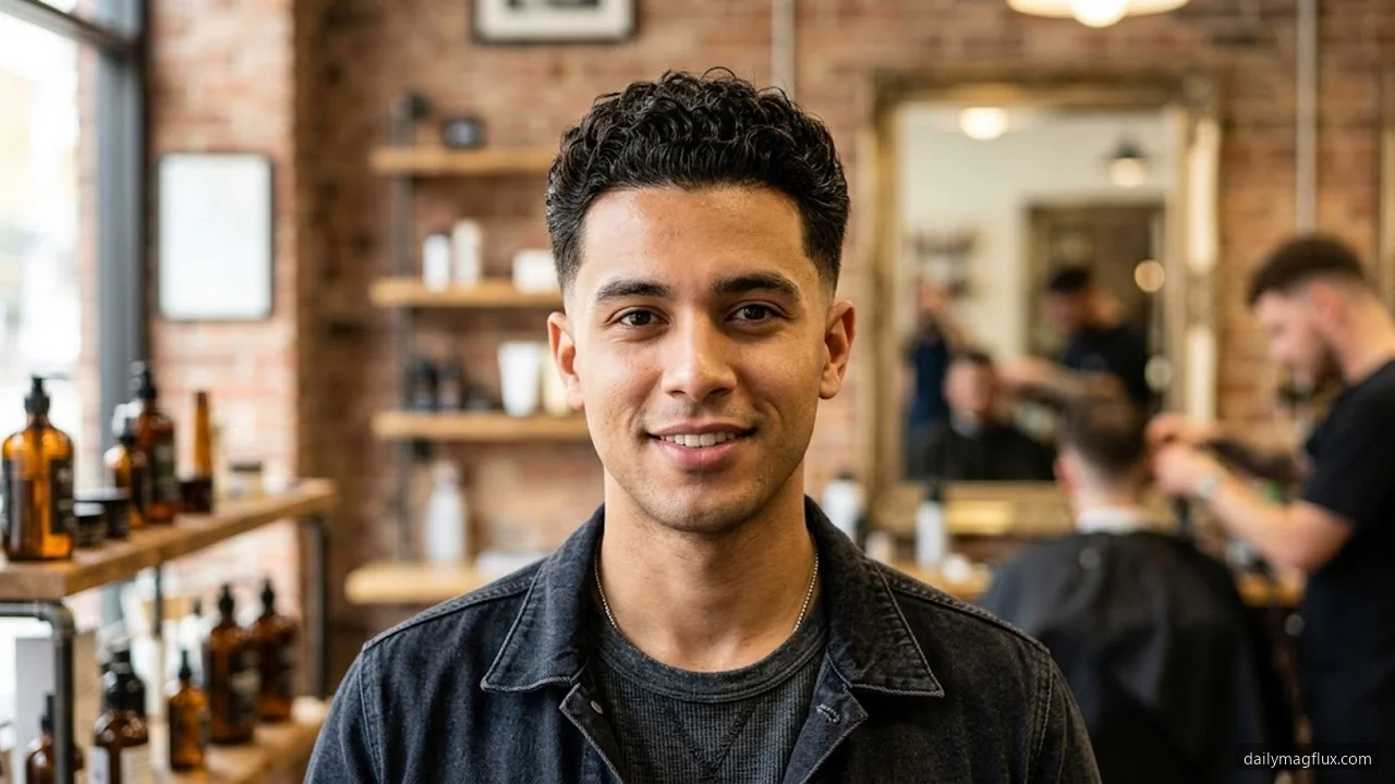 Say Where the Taper Should Begin - Mid Taper Fade Curly Hair hair visualizer