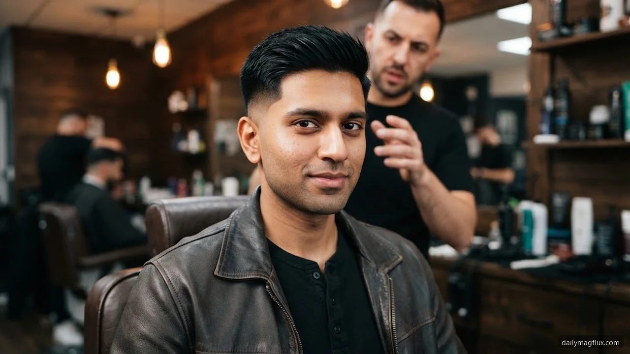 Key Phrases to Use With Your Barber - Mid Taper Fade Straight Hair hair visualizer
