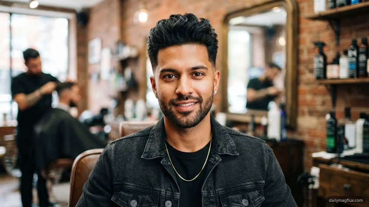 Square Face - Mid Taper Fade Blowout hair visualizer