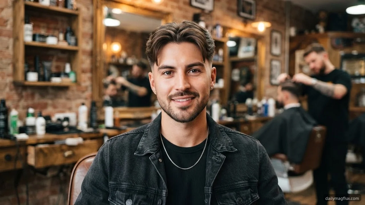 Heart-Shaped Face - Mid Taper Fade Middle Part Styles hair visualizer