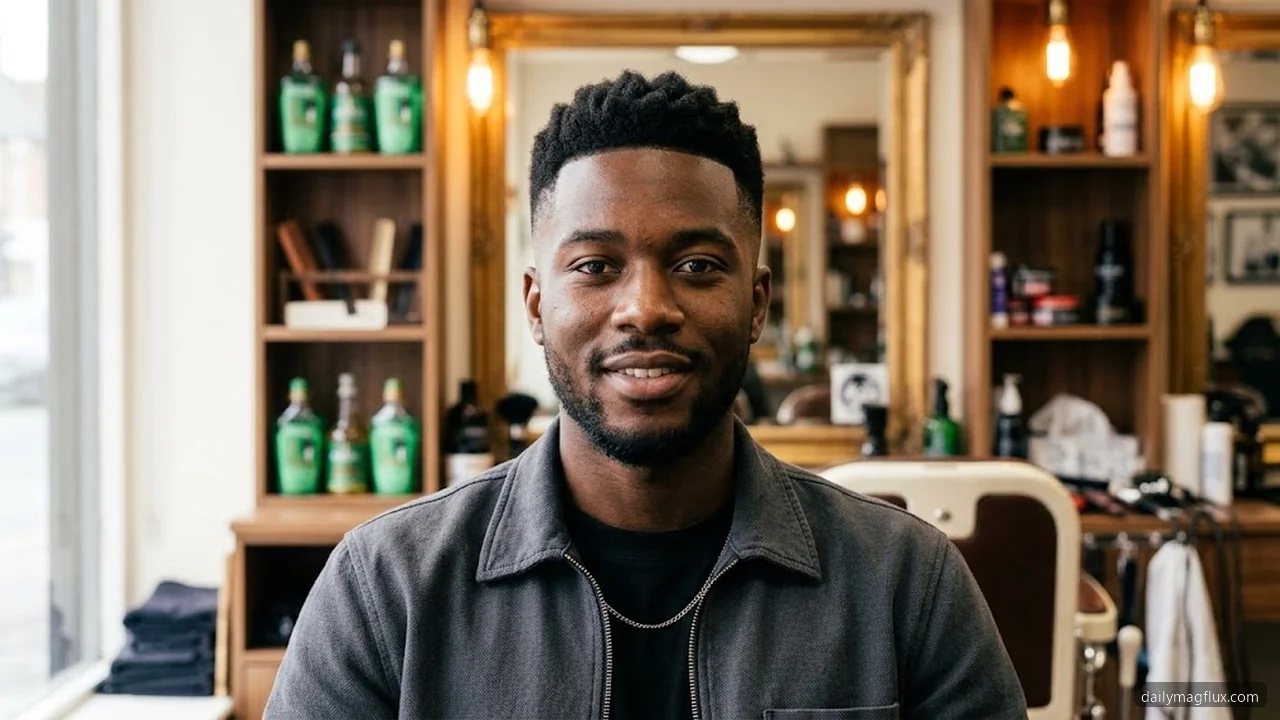 Straight Hair - Mid Taper Fade Black Male hair visualizer