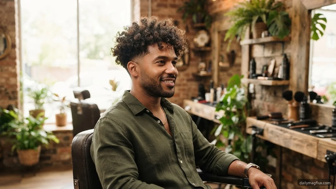 Afro Taper Fade Styles - Low Taper Fade Curly Hair hair visualizer