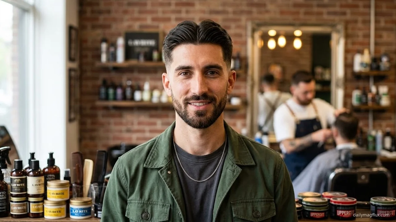 Long Face - Mid Taper Fade Middle Part Styles hair visualizer