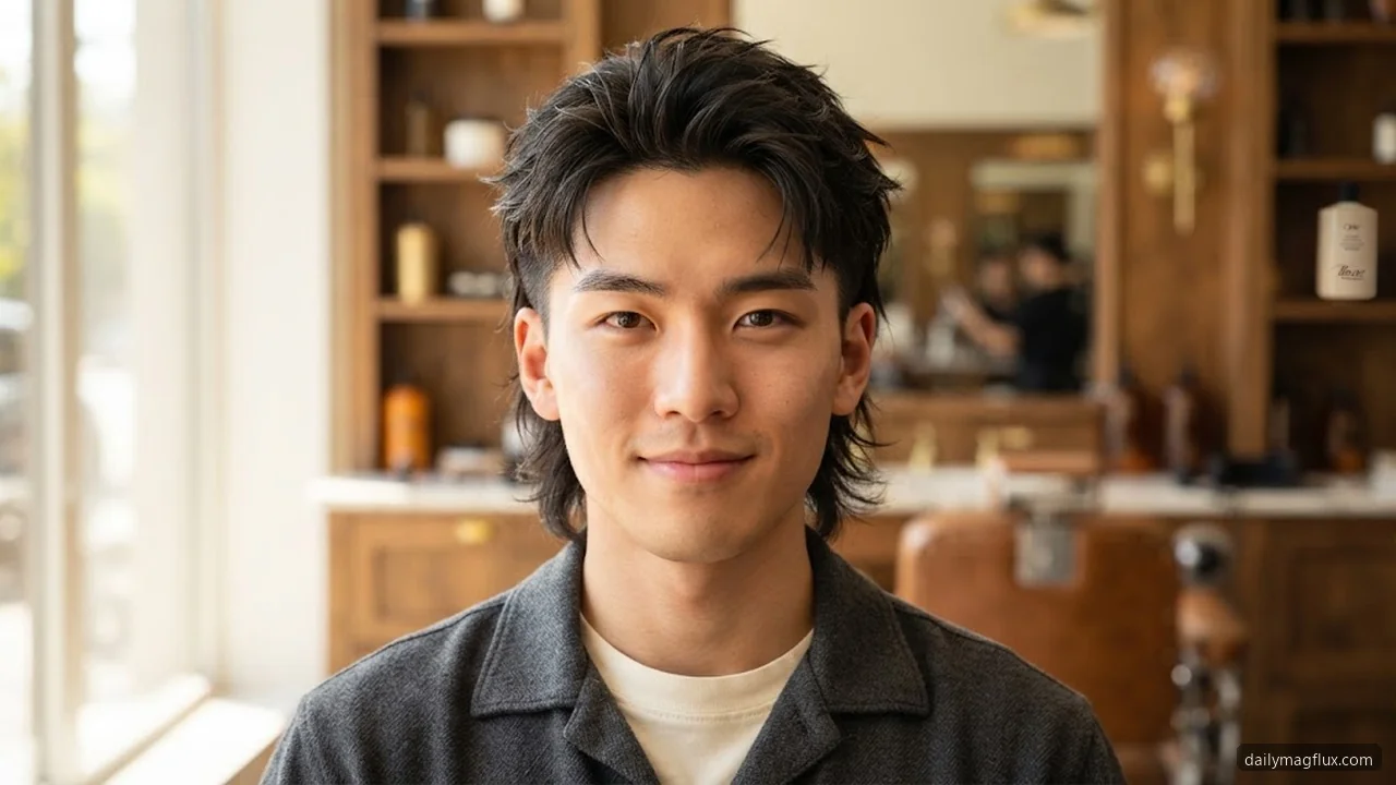 Asian Mullet Styling: Daily Routine & Products - Asian Mullet Hairstyle hair visualizer