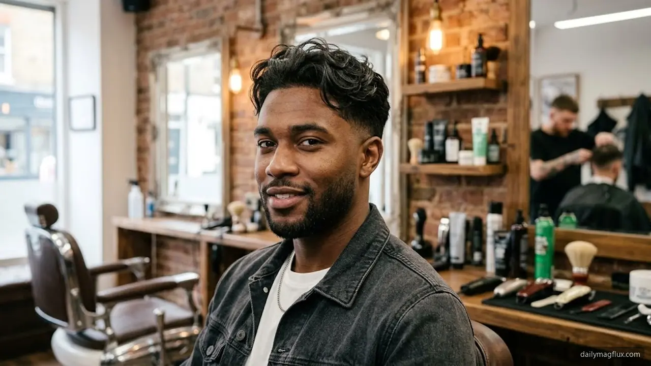 Messy Wavy Low-Taper Quiff - Textured Quiff Hairstyle hair visualizer