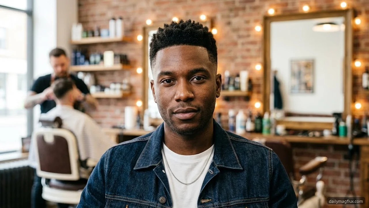 Oval Face - Mid Taper Fade Black Male hair visualizer