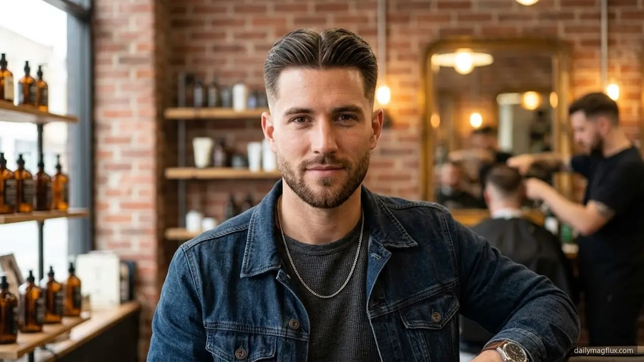 Rectangular Face - Mid Taper Fade Middle Part Styles hair visualizer