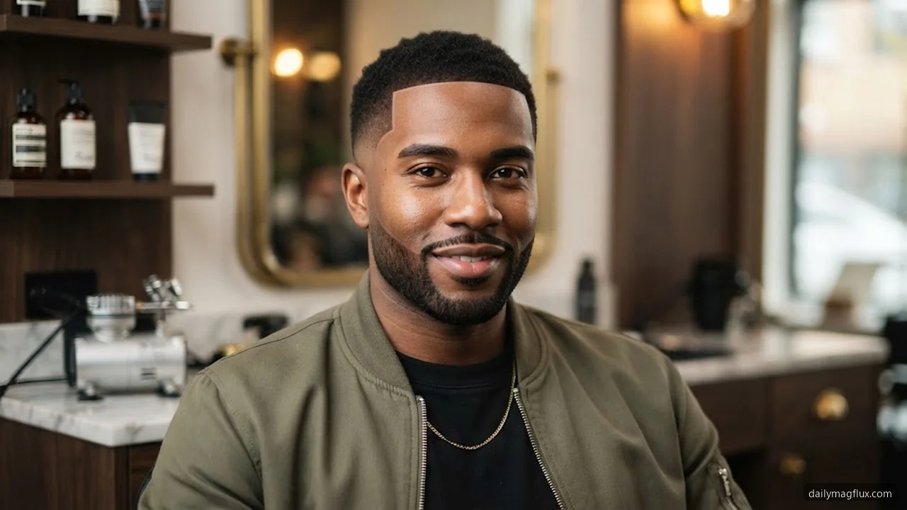 Barber Enhancements: Color Sprays and Hair Fibers on Low Tapers - Low Taper Fade Haircut for Black Men hair visualizer