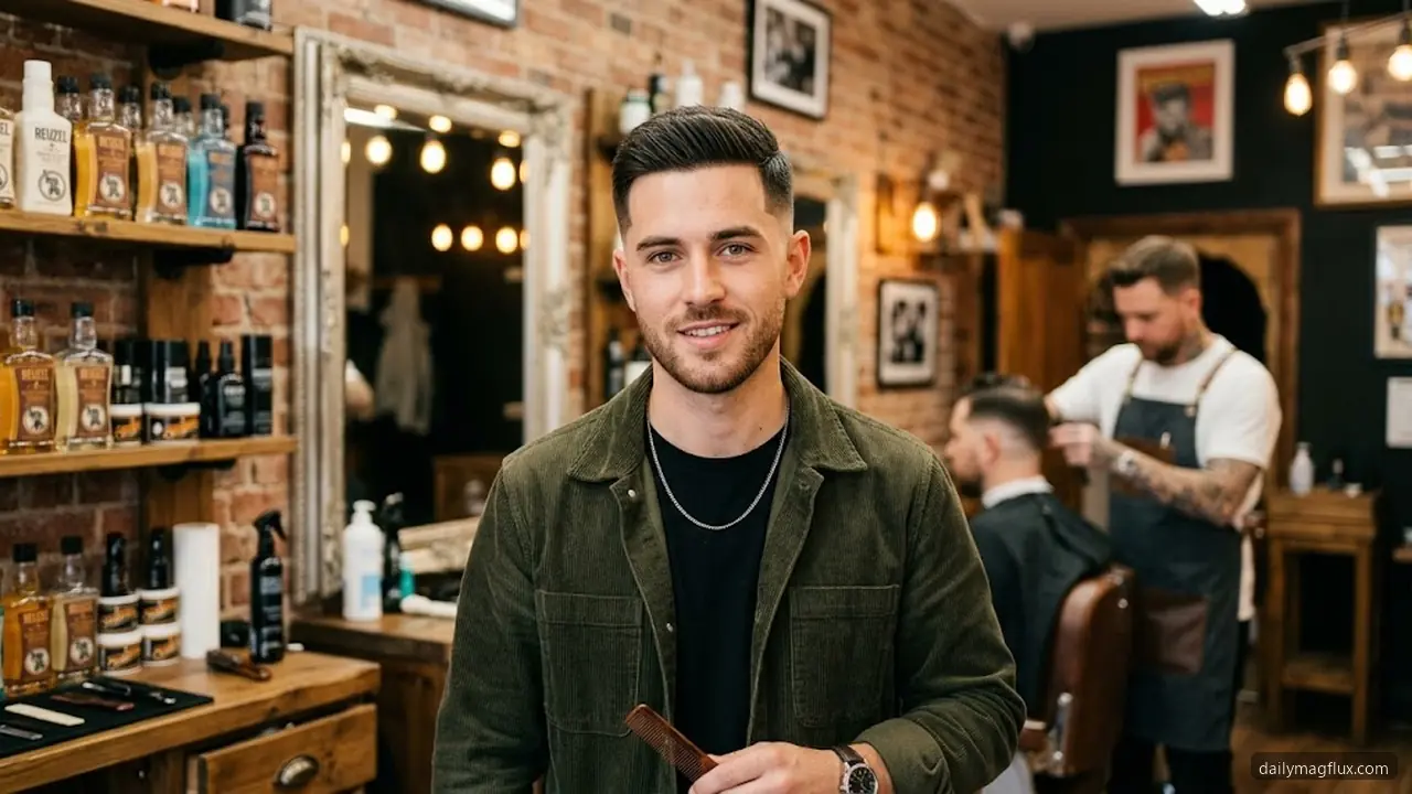 Touch-Up Schedule - Mid Taper Fade Straight Hair hair visualizer