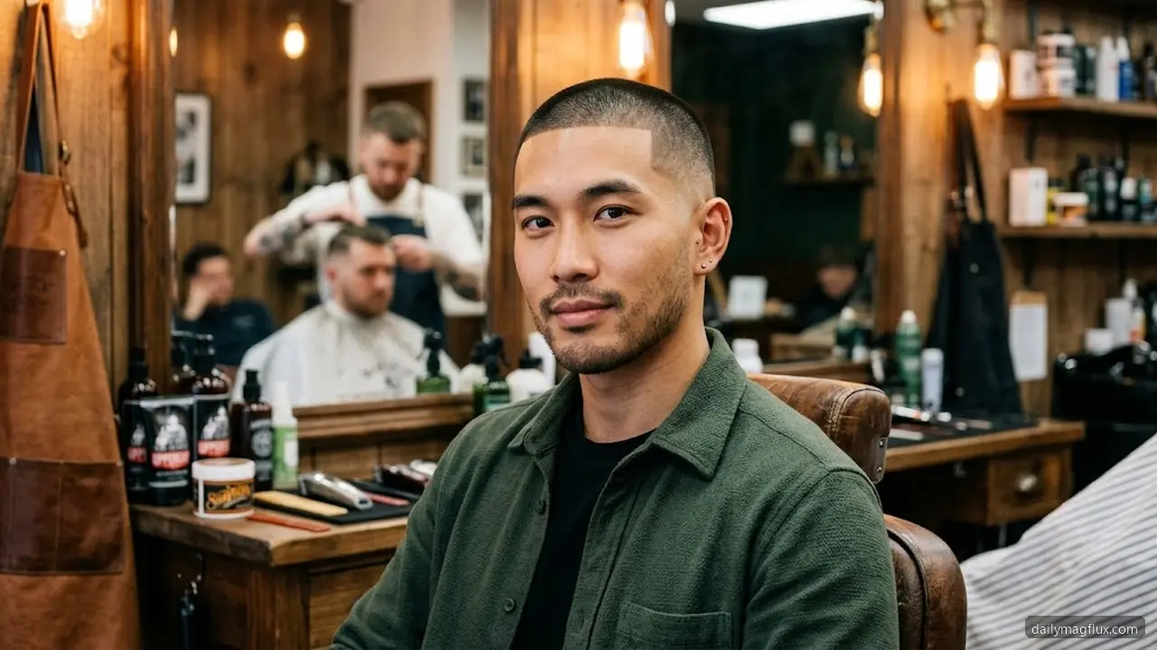 Burr Cut - Mid Taper Fade Buzz Cut hair visualizer
