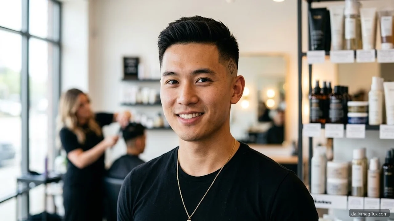 Symbol & Shape Designs - Mid Taper Fade with Design Ideas hair visualizer