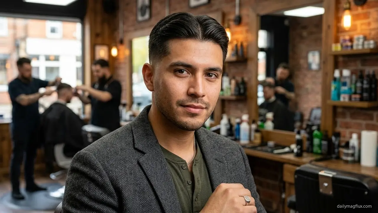 Classic Taper with Middle Part - Low Taper Fade Middle Part hair visualizer