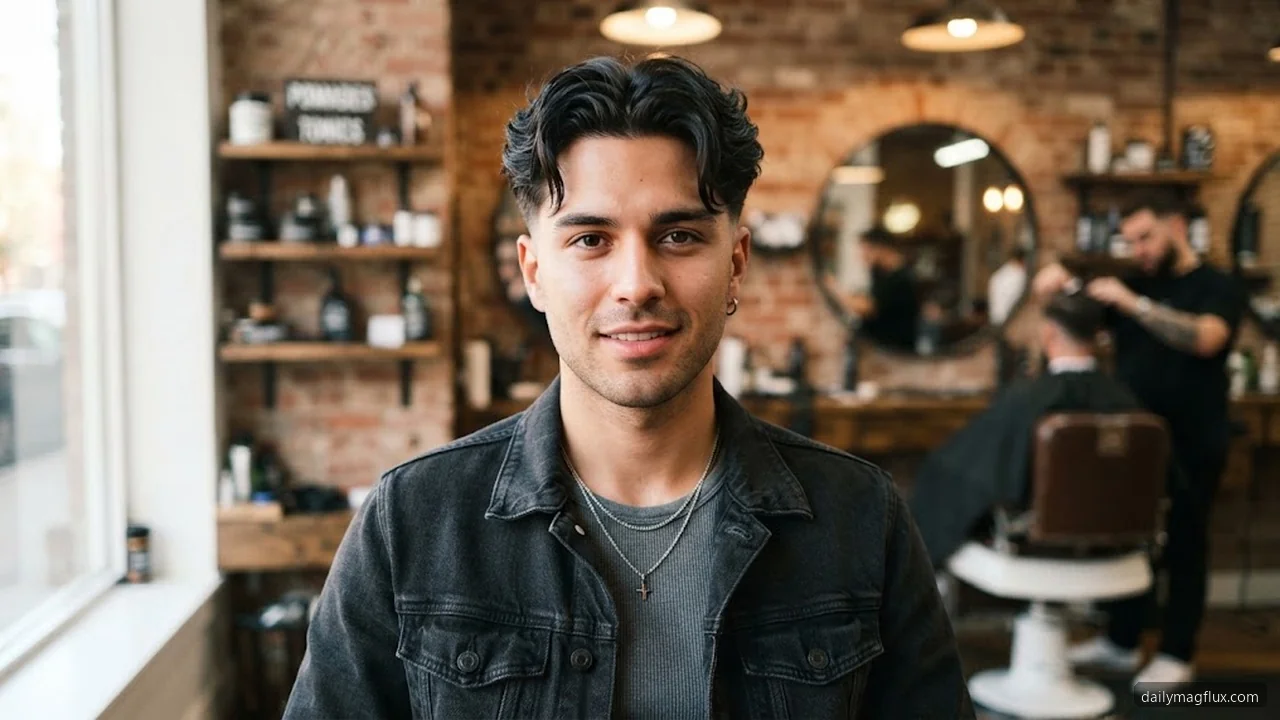 Teenagers - Mid Taper Fade Middle Part Styles hair visualizer