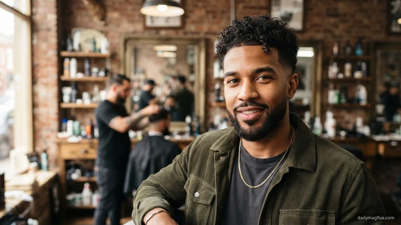 Step 4: Refresh Between Wash Days - Mid Taper Fade Curly Hair hair visualizer