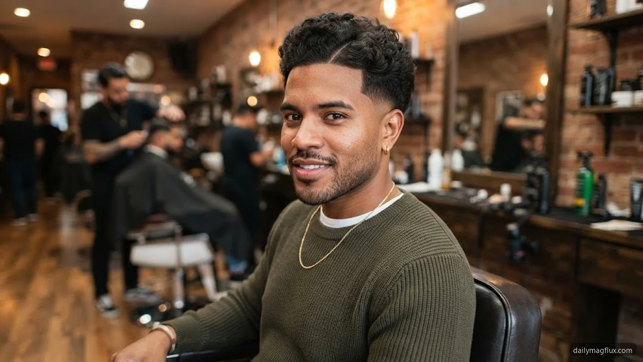 Volume Taper with Middle Part - Low Taper Fade Middle Part hair visualizer