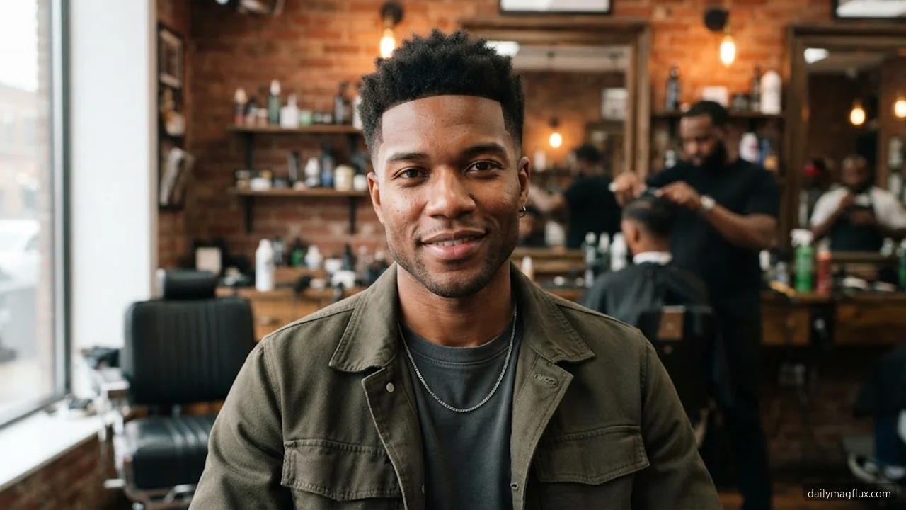 Square Face - Mid Taper Fade Black Male hair visualizer