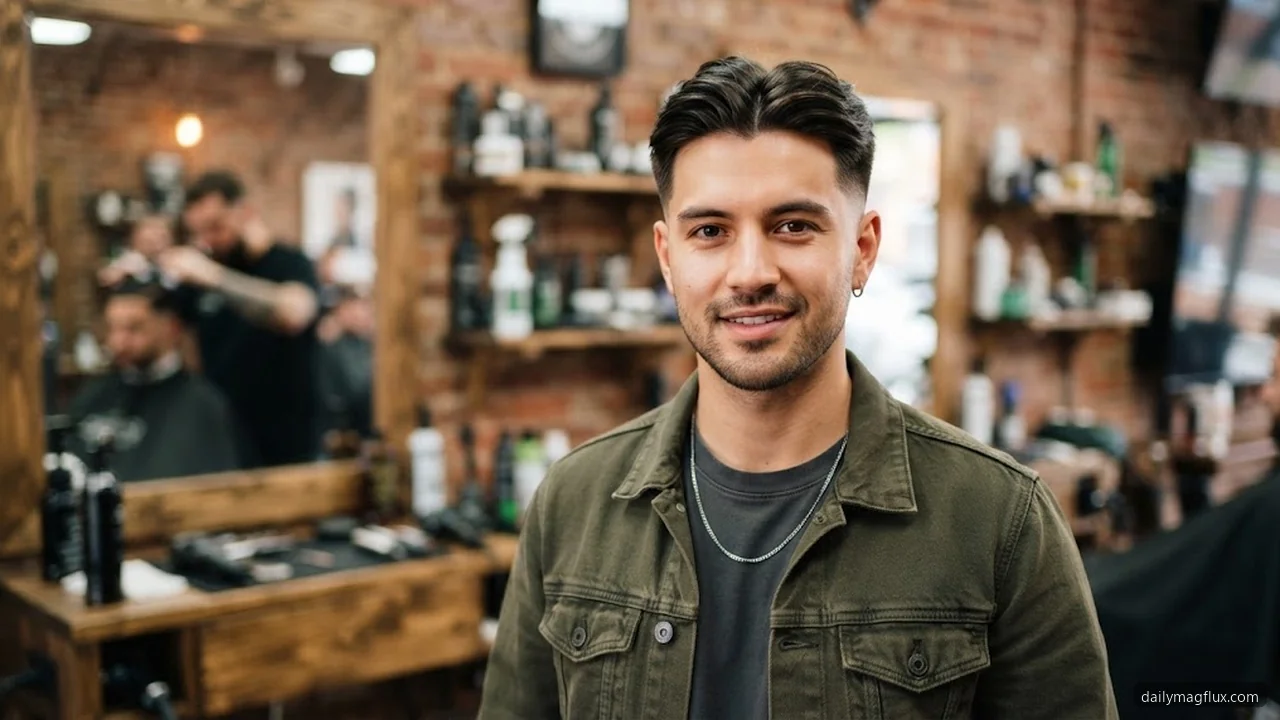 Young Men - Mid Taper Fade Middle Part Styles hair visualizer