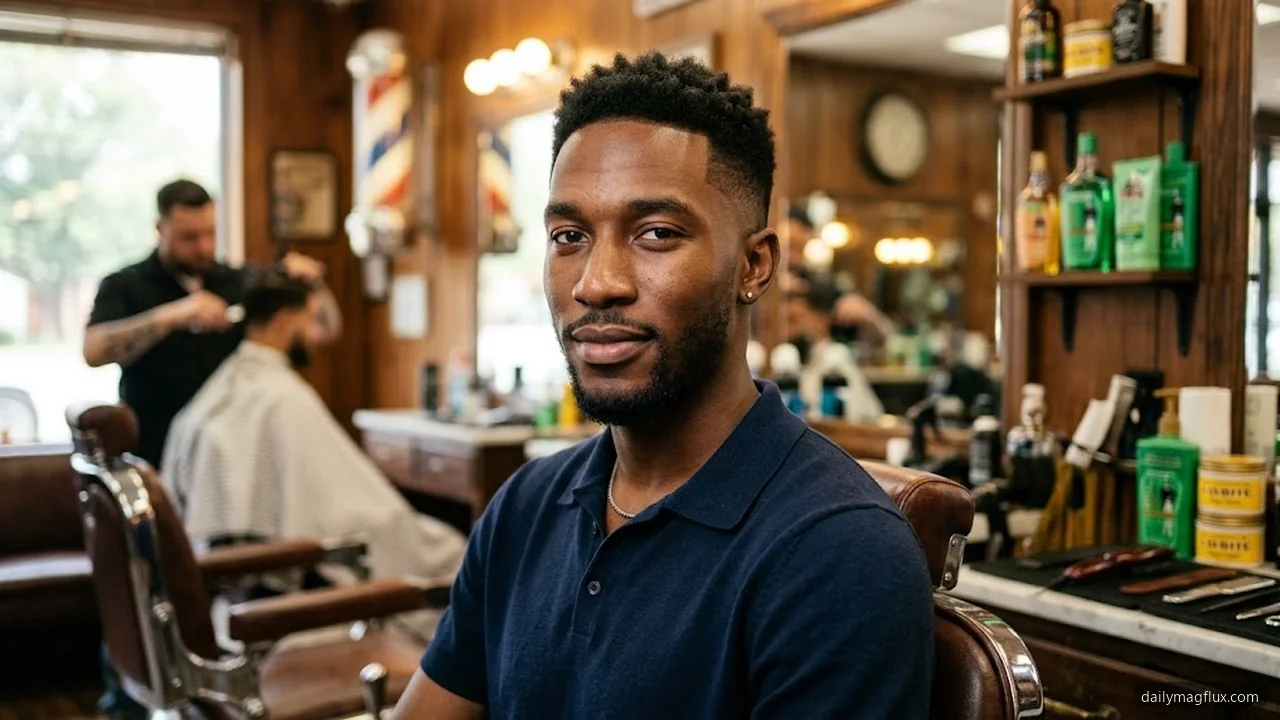 Long Face - Mid Taper Fade Black Male hair visualizer