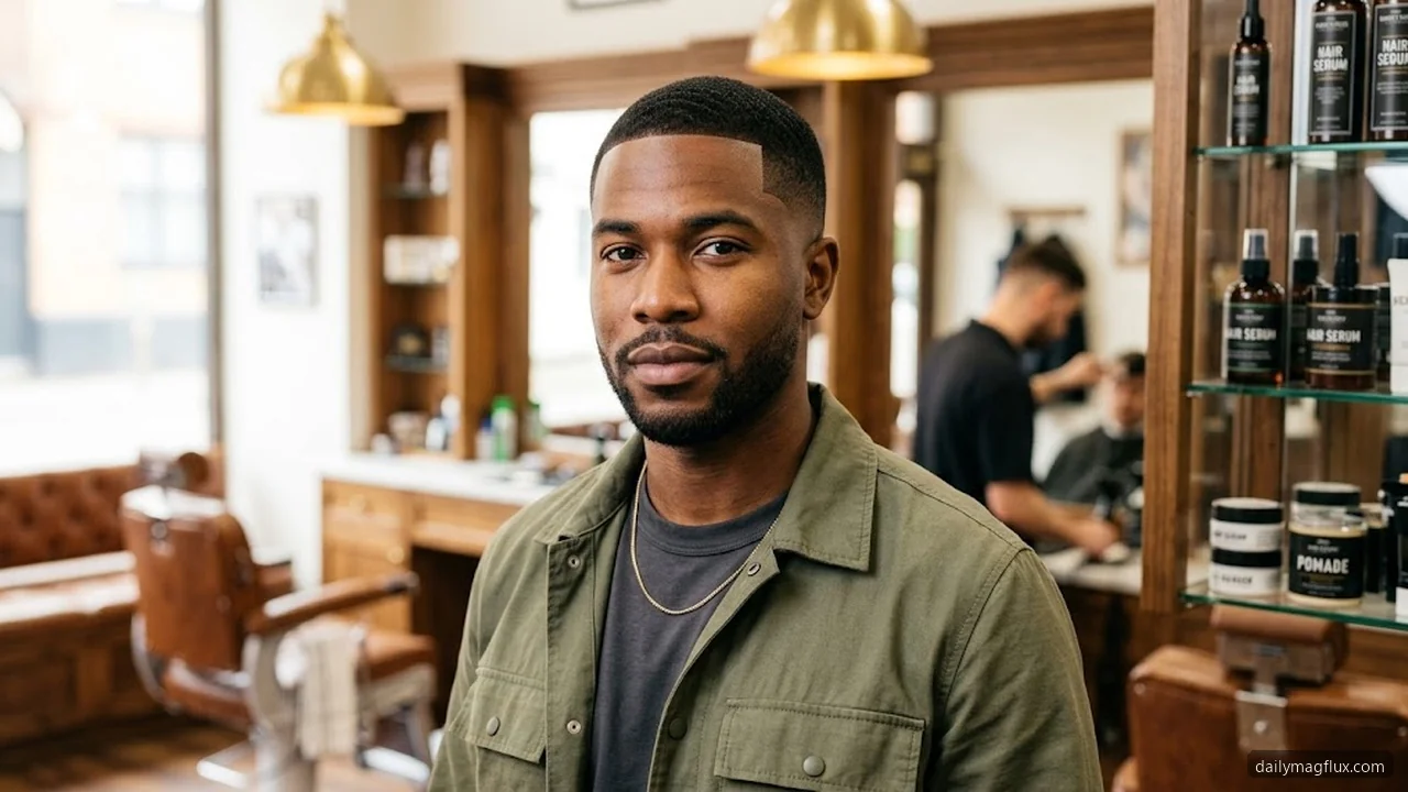Keeping the Hairline Sharp and Protected - Low Taper Fade Haircut for Black Men hair visualizer