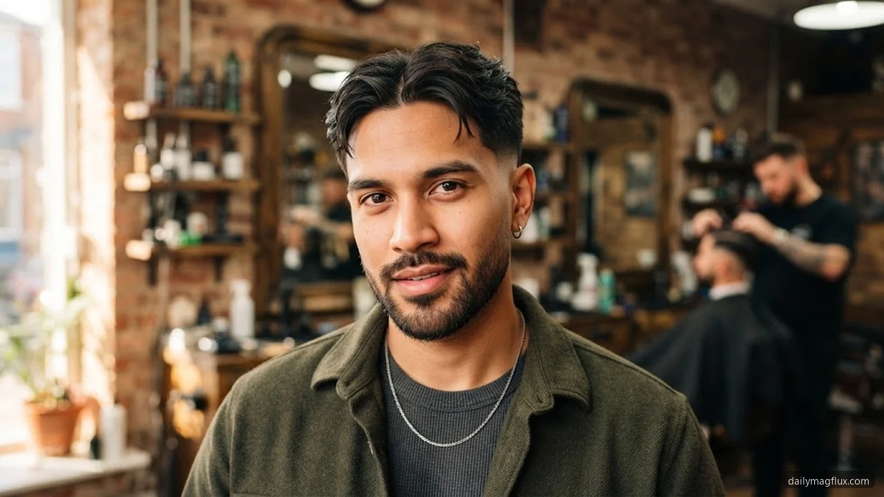 Mid Taper Fade Middle Part — Video Guide - Mid Taper Fade Middle Part Styles hair visualizer