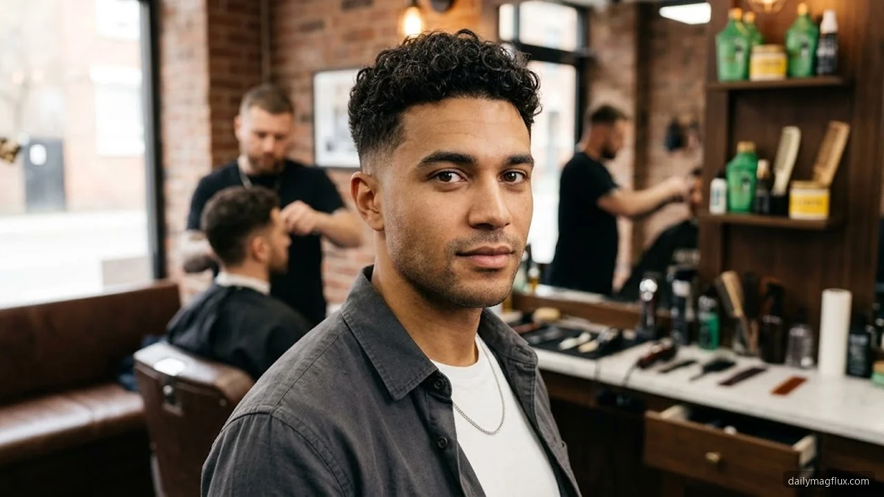 Dry Hair Carefully - Low Taper Fade Curly Hair hair visualizer