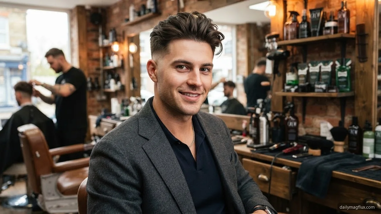 Smooth Mid Skin-Fade Quiff - Textured Quiff Hairstyle hair visualizer